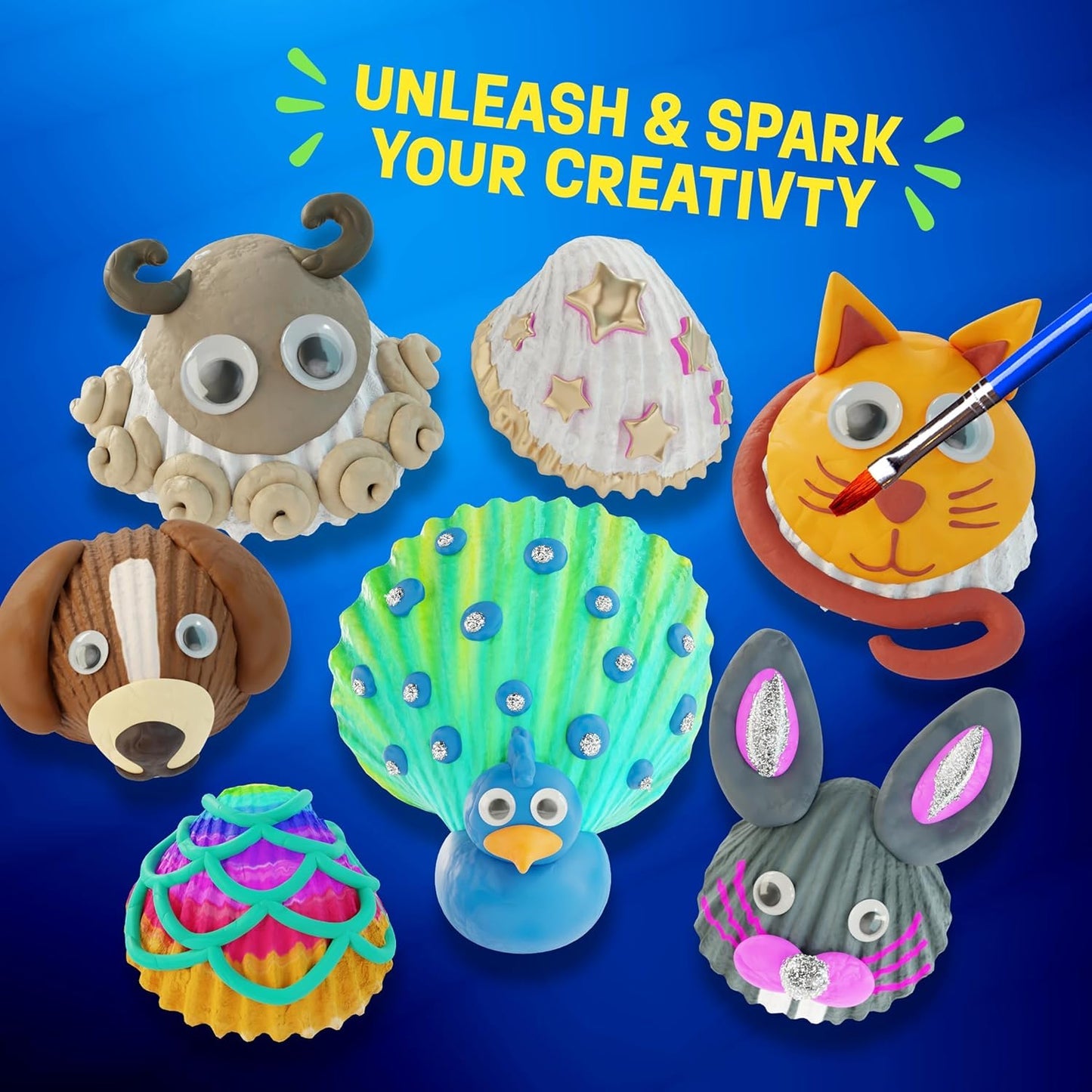 Kids Sea Shell Painting Kit - Arts & Crafts Gifts for Boys and Girls - Craft Activities Kits - Creative Art Activity Gift Toys for Age 6, 7, 8, 9, 10, 11 & 12 Year Old 8-12