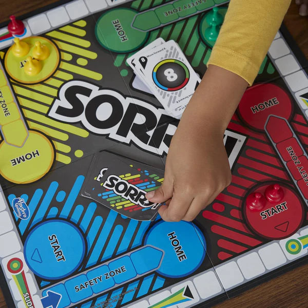 Sorry! Board Game for Kids Ages 6 and Up; Classic Board Game; Each Player Gets 4 Pawns; Family Game