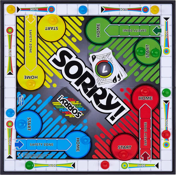 Sorry! Board Game for Kids Ages 6 and Up; Classic Board Game; Each Player Gets 4 Pawns; Family Game